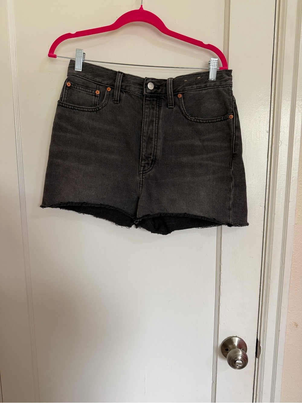Madewell size 28 High-Rise Black Denim Shorts - Classic Casual